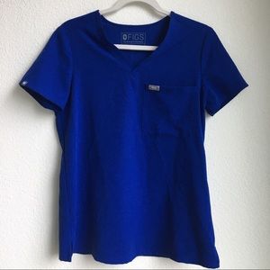 FIGS XS Catarina Scrub Top Deep Royal Blue